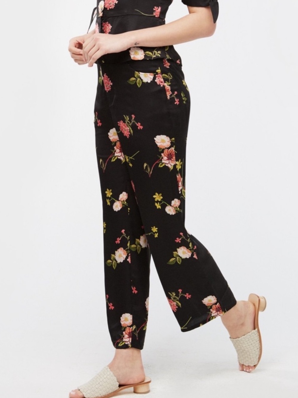 Capulet Jolie Floral Wide Leg Silky Pants - Anthropologie